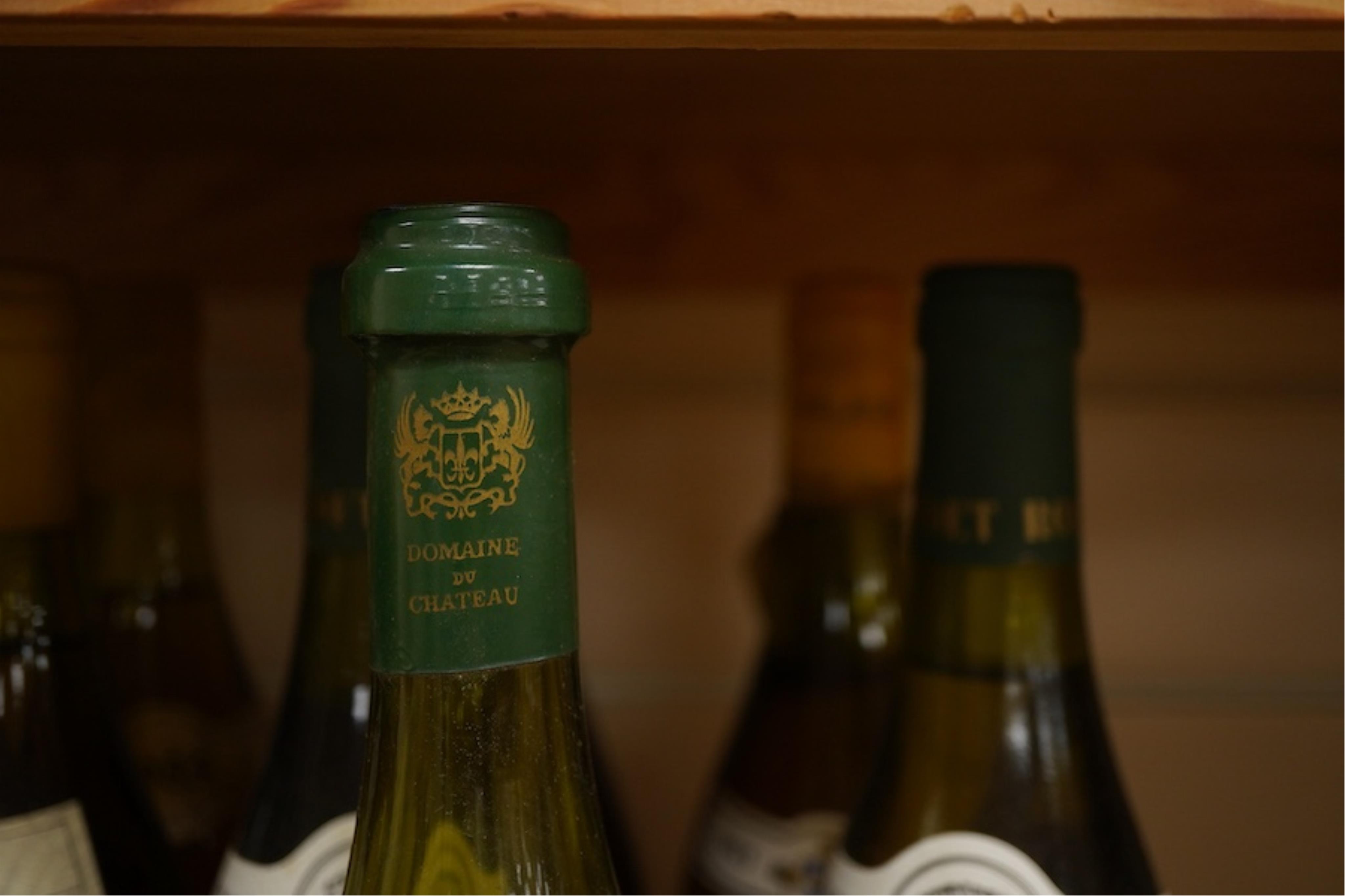 Eleven bottles of white burgundy including three Jean Chartron Puligny-Montrachet Premier Cru, 1985, two Antonin Rodet Meursault 1er Cru Perrieres, 1985, four various Puligny-Montrachet, a Domaine du Chateau de Meursault